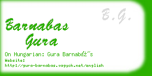 barnabas gura business card